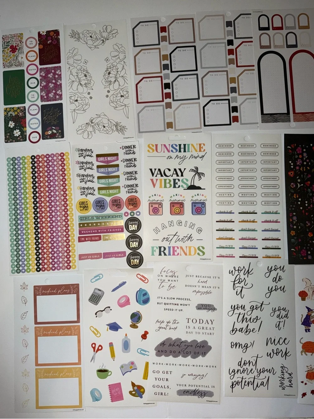LOT of THE HAPPY PLANNER STICKERS